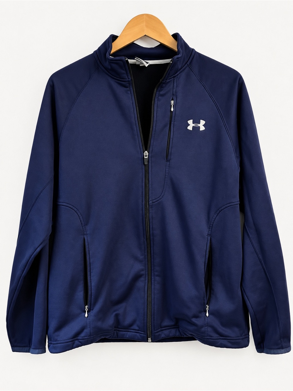 Under Armour Men’s Medium Navy Full Zip Fleece Lined Performance Jacket